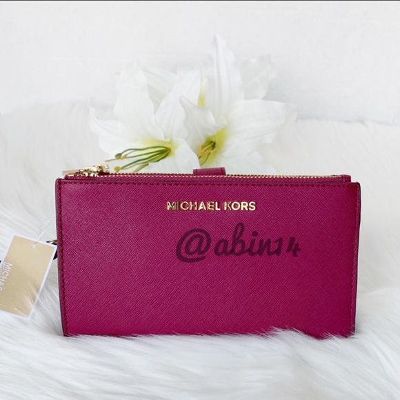 NWT Michael Kors Jet Set Large Double Zip Wristlet - Picture 9 of 14